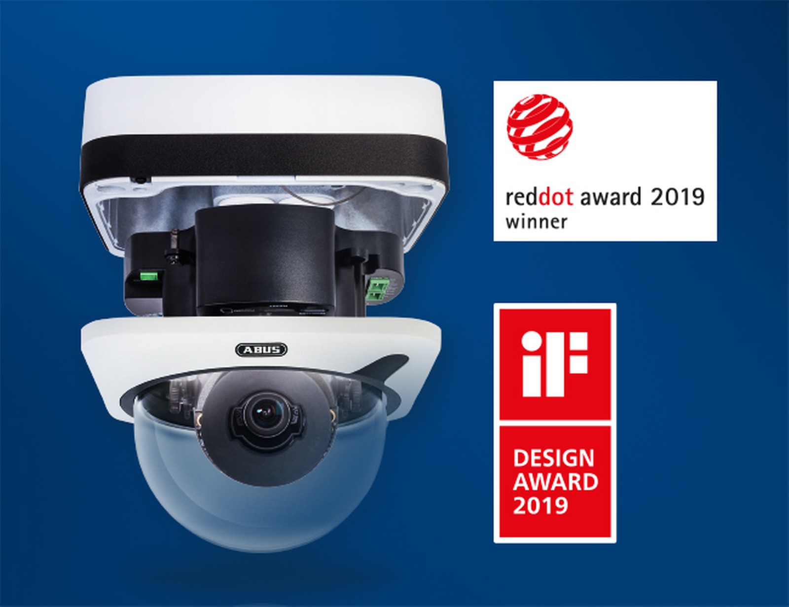 Die neuen 2 bis 8 Megapixel Dome Kameras der „Advanced Reihe“ von Abus erhielten den Red Dot Award: Product Design 2019.