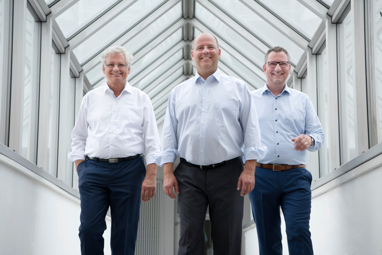 Die PCS Geschäftsführer Walter Elsner, Ulrich Kastner-Jung und Matthias Kleemeier (v.l.n.r.) freuen sich über ein deutliches Auftragspolster, mit dem sie ins neue Geschäftsjahr starten können. 